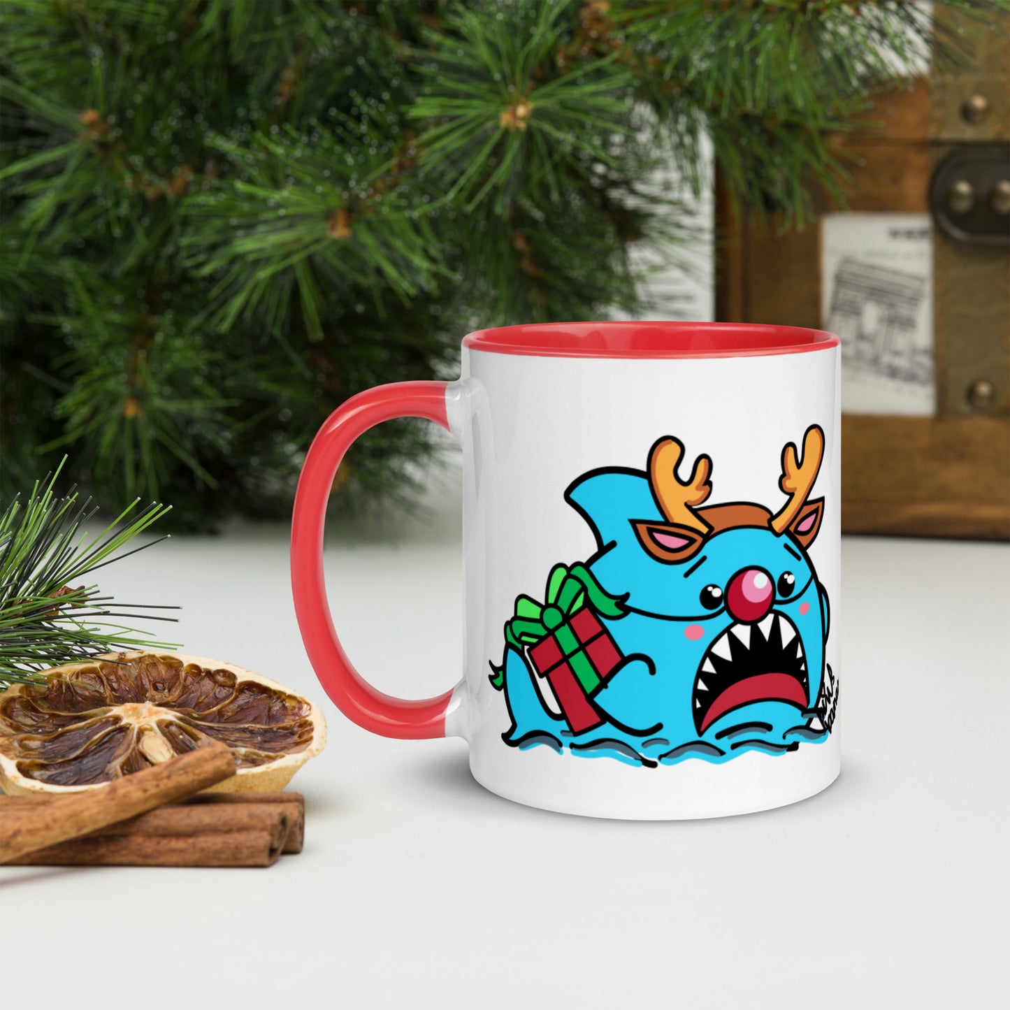 Holiday Sharks Mug- Won't you Guide My Sleigh? (11oz)