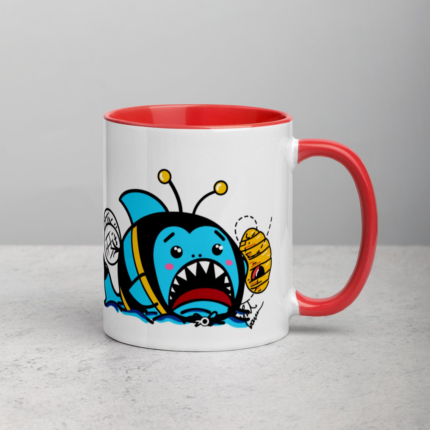 Halloween Sharks Mug- Bee Shark (11oz)