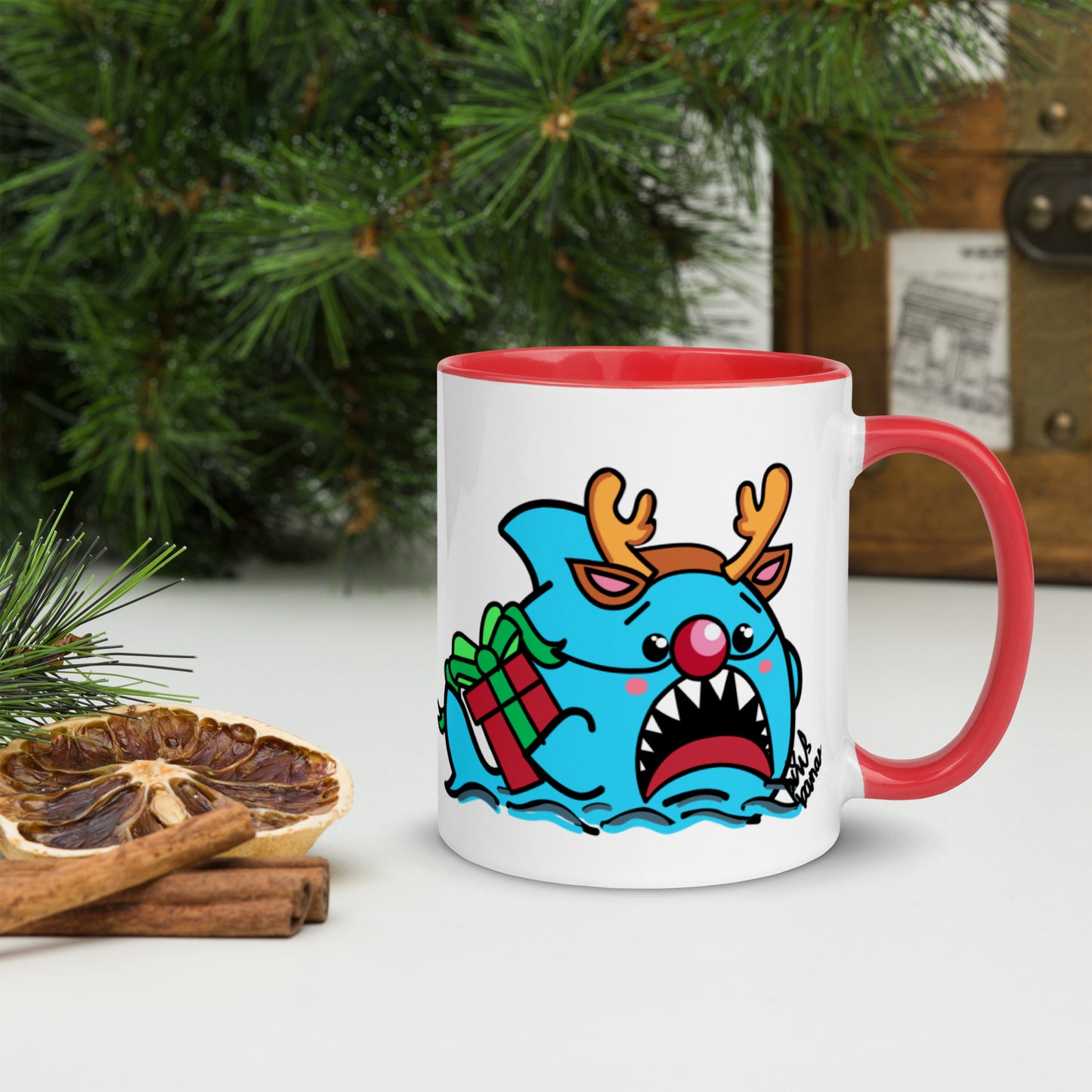 Holiday Sharks Mug- Won't you Guide My Sleigh? (11oz)