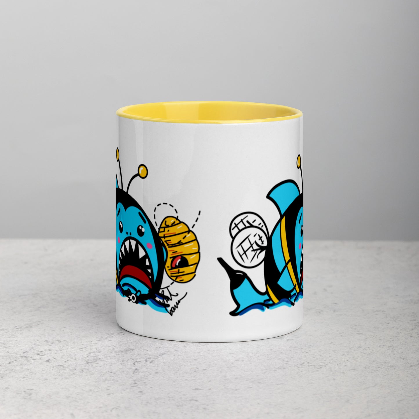 Halloween Sharks Mug- Bee Shark (11oz)