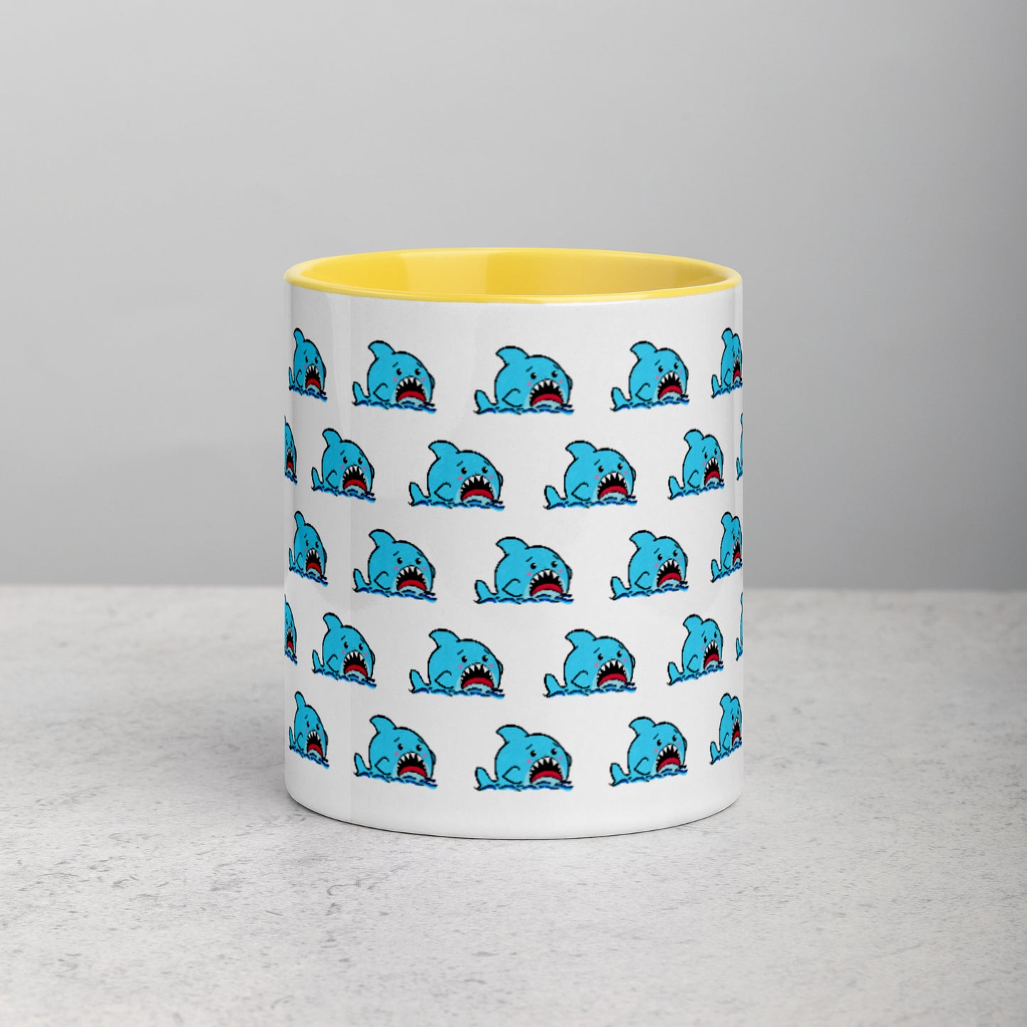 Anxious Shark Allover Mug (11oz)