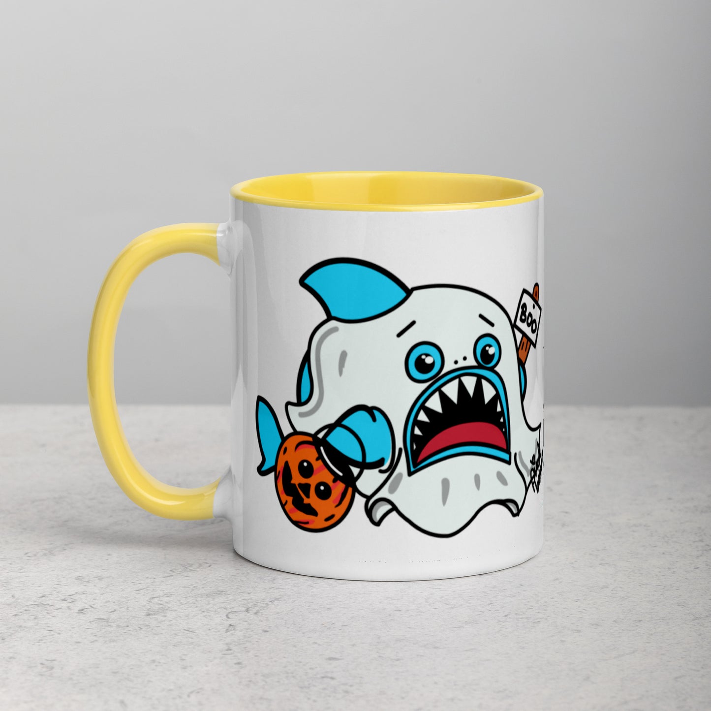 Halloween Sharks Mug- Ghost Shark (11oz)