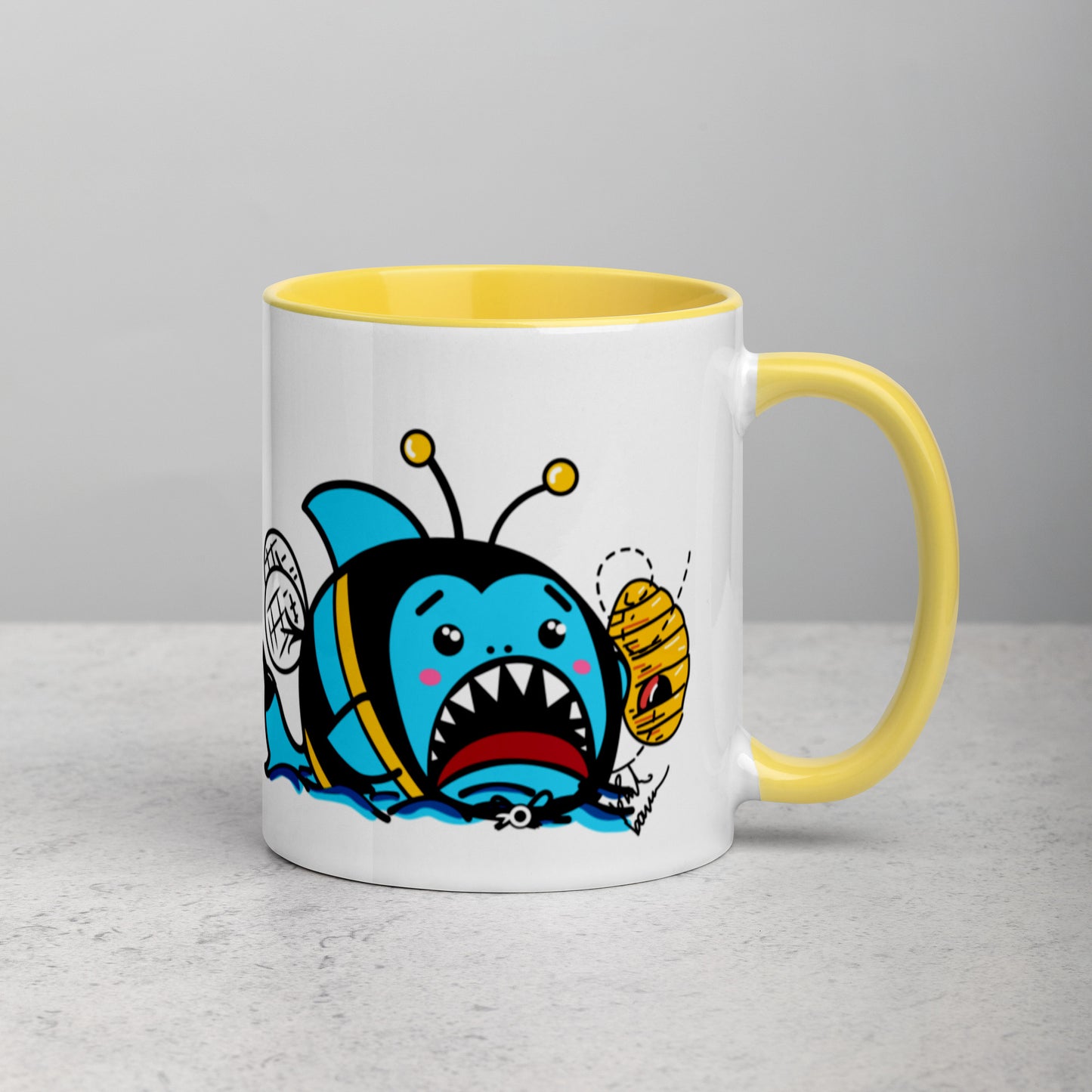 Halloween Sharks Mug- Bee Shark (11oz)