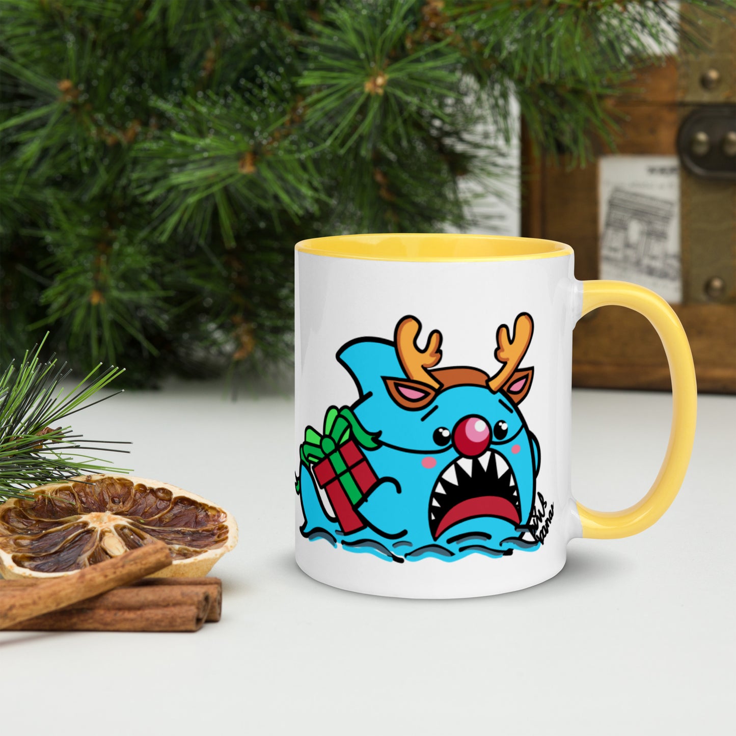 Holiday Sharks Mug- Won't you Guide My Sleigh? (11oz)