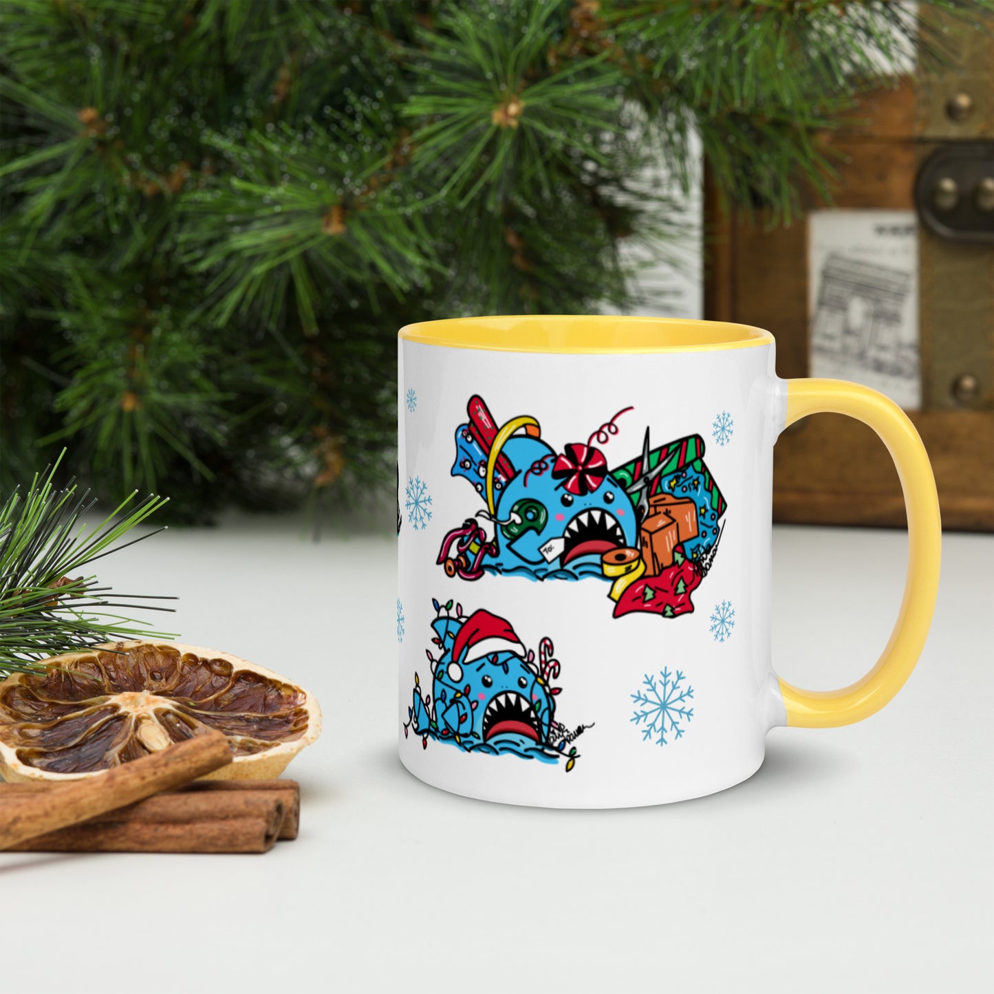 Holiday Sharks Mug- Merry Christmas to all.... the sharks! (11oz)