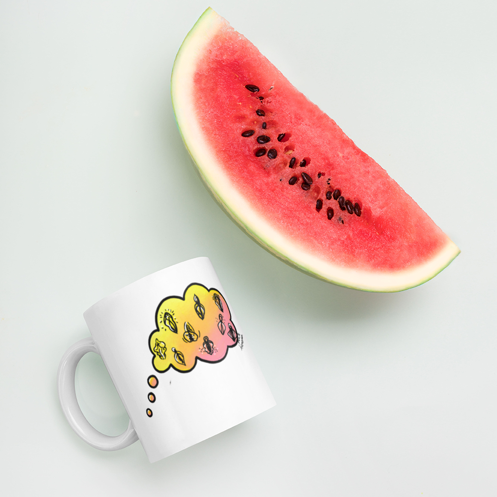 Daydreaming of Vulvas--- White Mug (11 or 15oz)