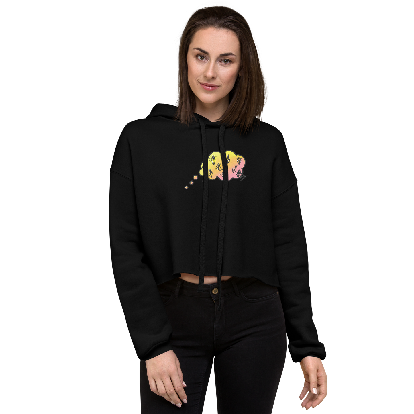 Daydreaming of Vulvas- Crop Hoodie