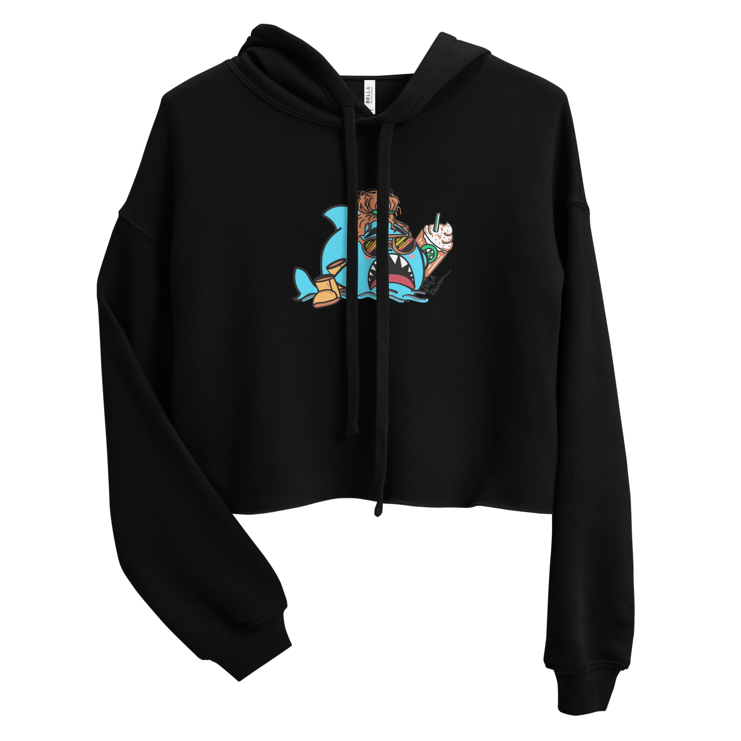 Basic Shark- Crop Hoodie