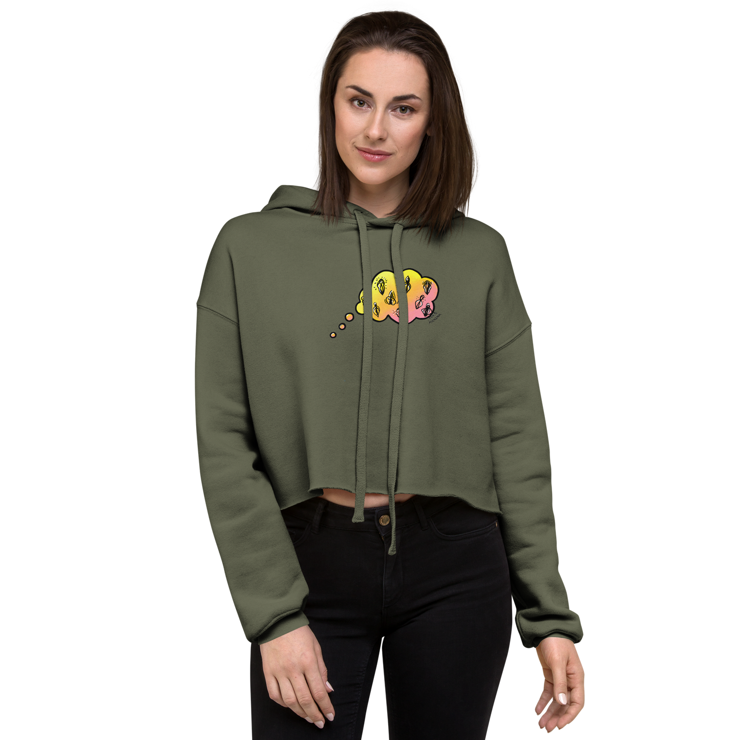 Daydreaming of Vulvas- Crop Hoodie