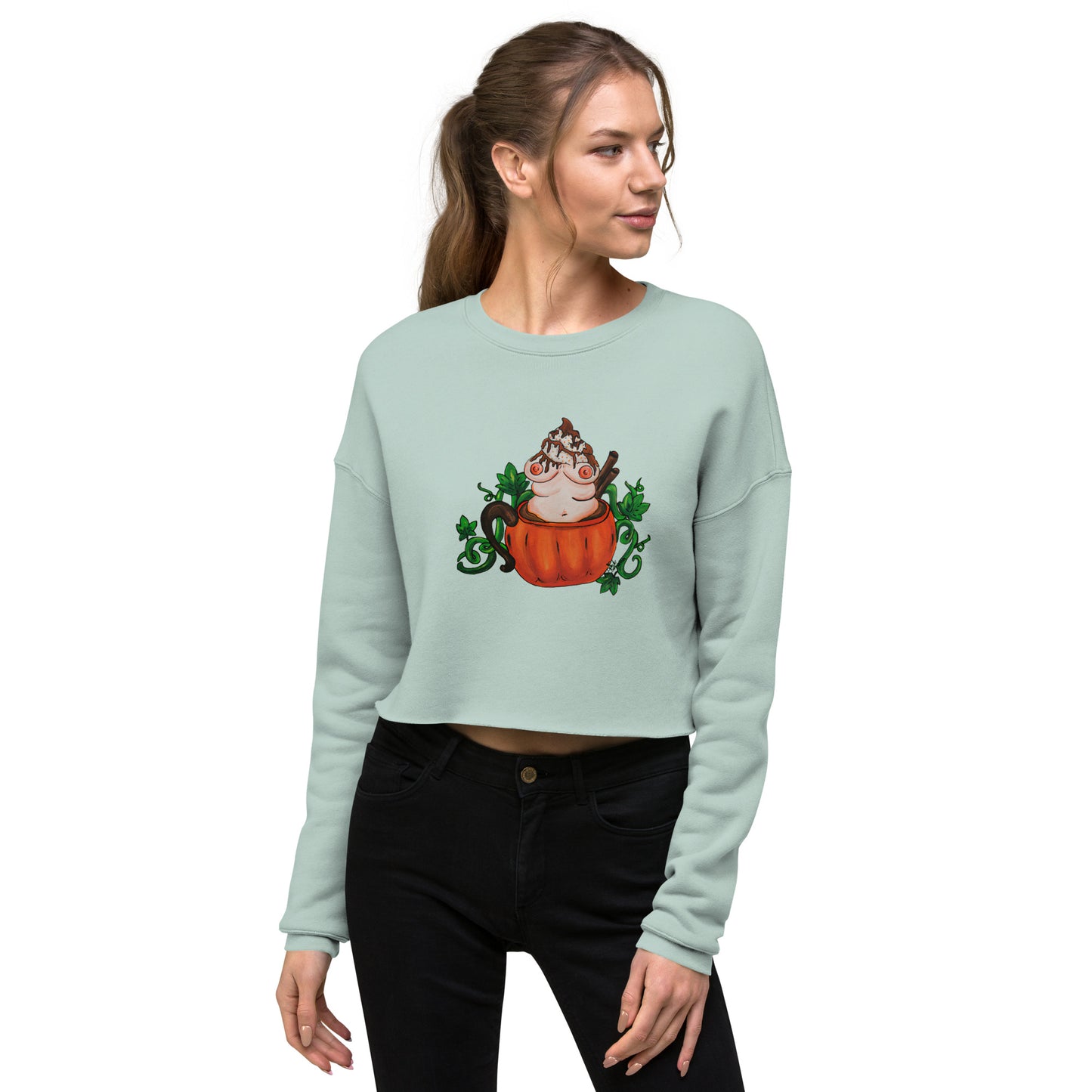 Pumpkin Spice and Everything Nice- Crop Sweatshirt
