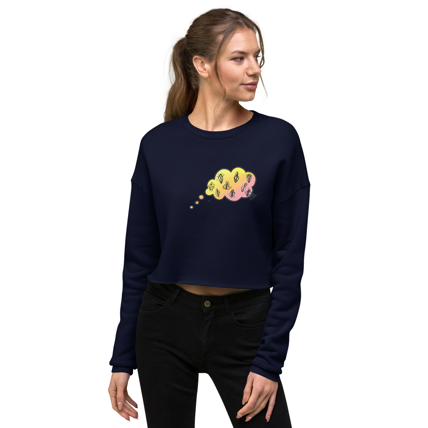 Daydreaming of Vulvas- Crop Sweatshirt