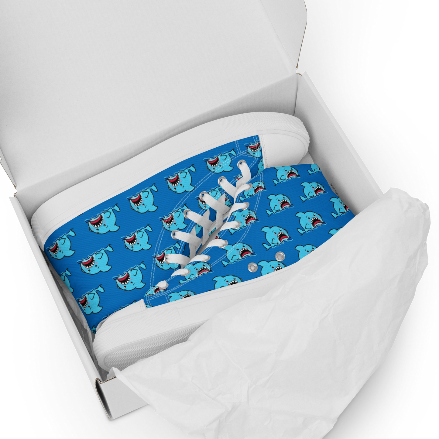 Anxious Shark High top canvas shoes (Women's sizes)