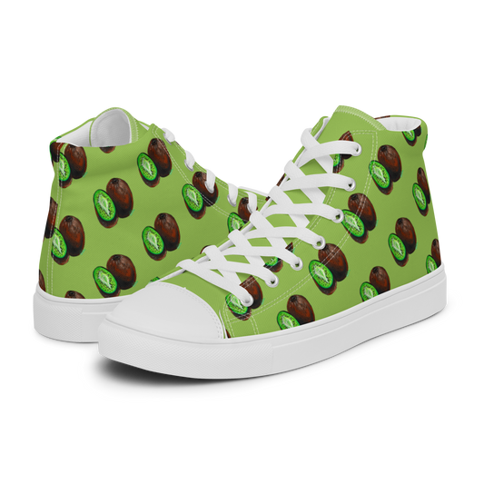 Kiwi Vulva- Women’s high top canvas shoes