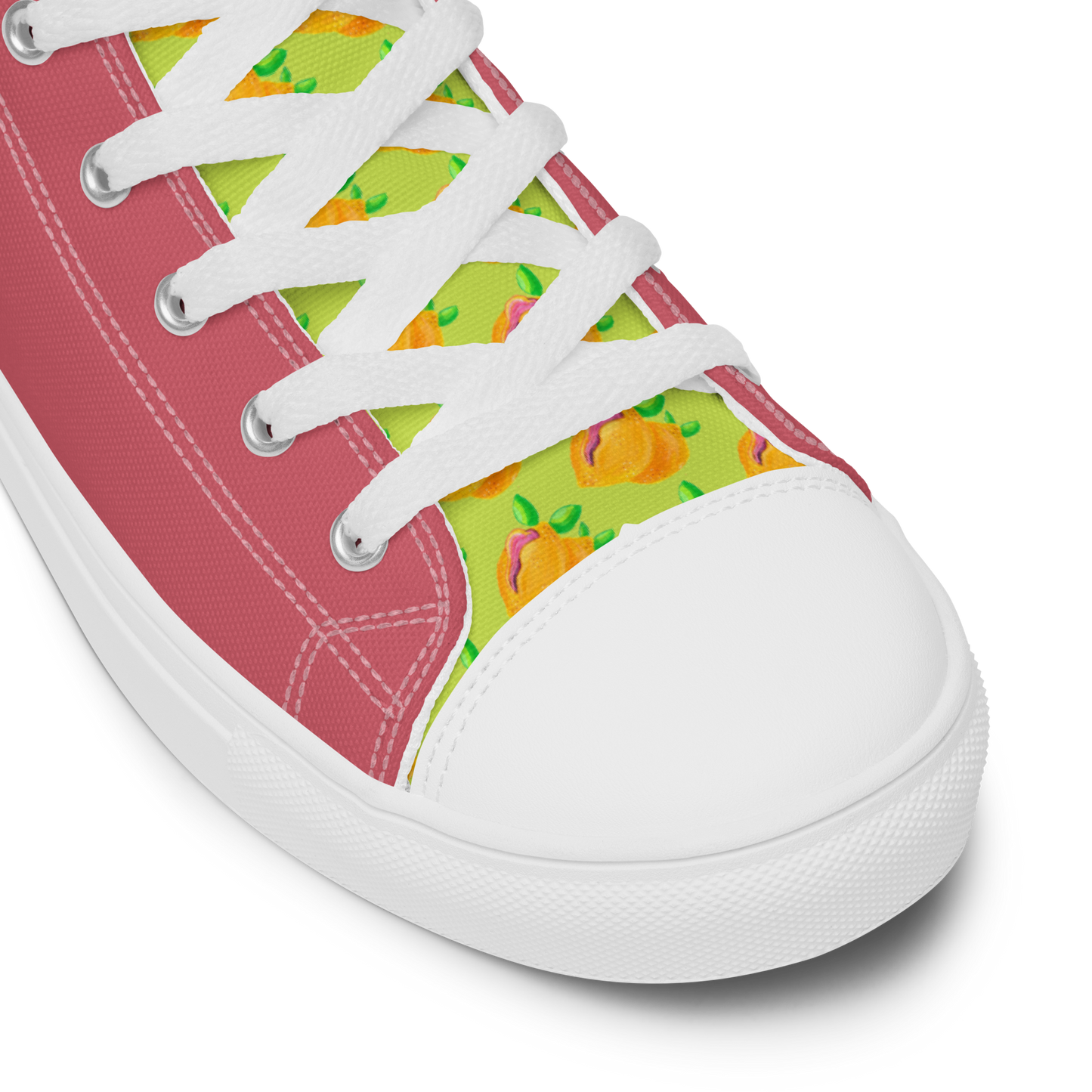 "Sour Puss" Lemon Vulva (pink)- Women’s high top canvas shoes
