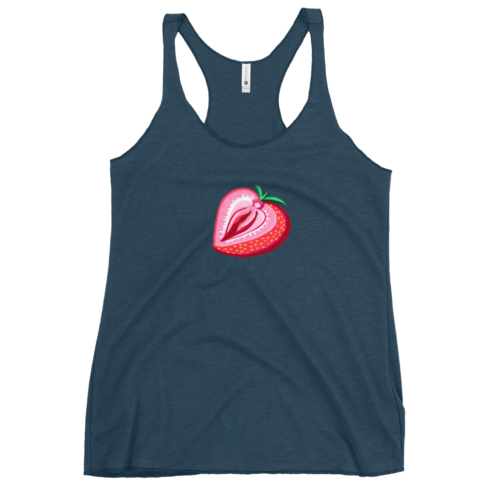 Strawberry Vulva- Femme Racerback Tank