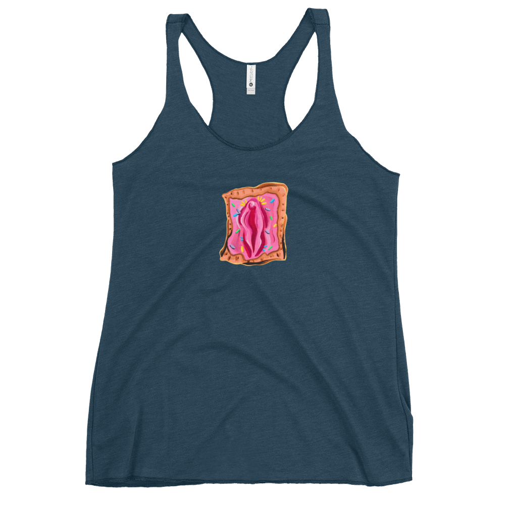 "WAP-tart" Poptart vulva- Femme Racerback Tank