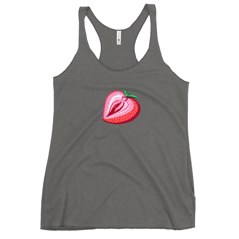 Strawberry Vulva- Femme Racerback Tank
