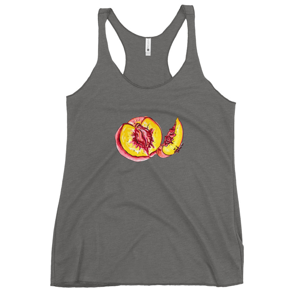 "The Perfect Peach" Peach Vulva- Femme Racerback Tank