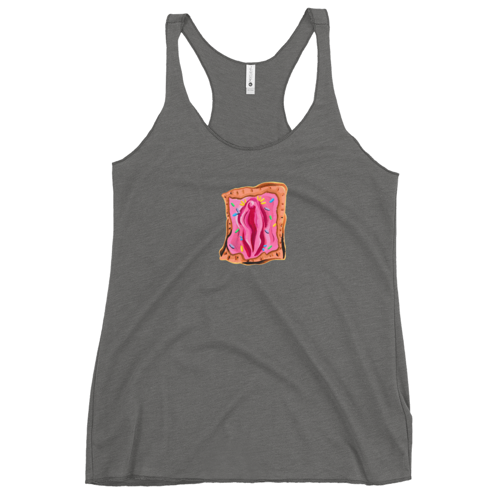 "WAP-tart" Poptart vulva- Femme Racerback Tank