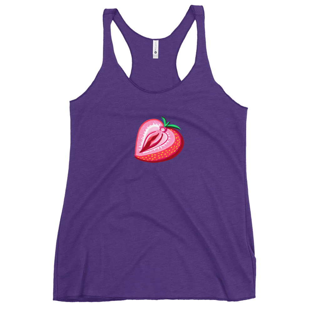 Strawberry Vulva- Femme Racerback Tank