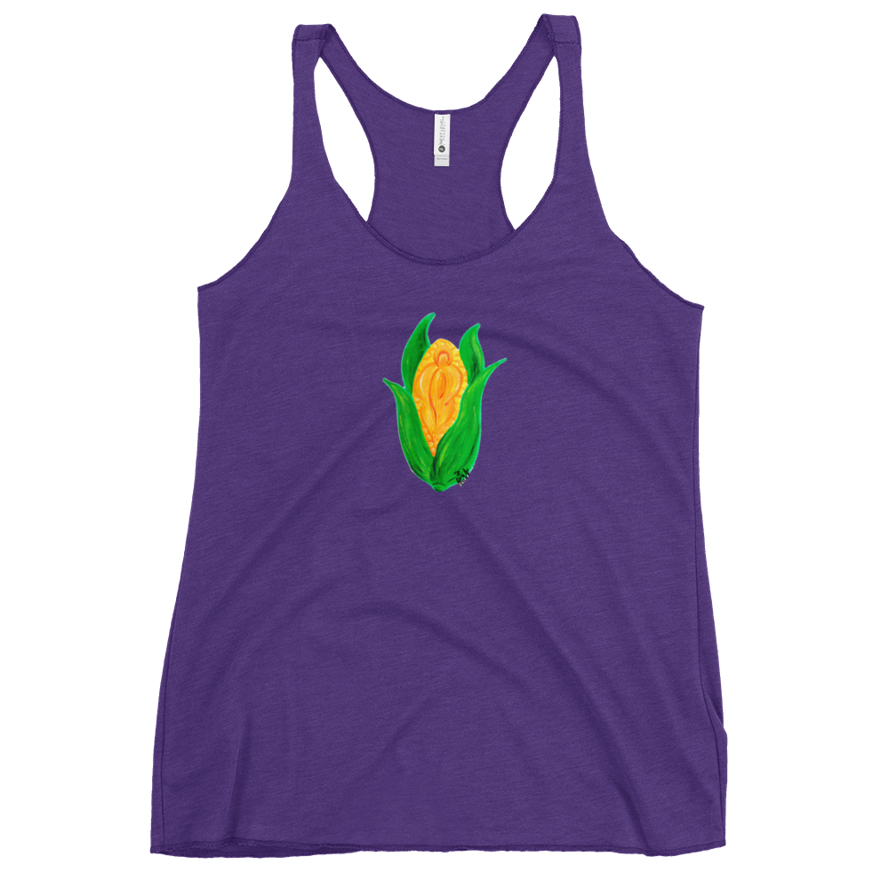 "C*nt on the Cob" Corn Vulva- Femme Racerback Tank