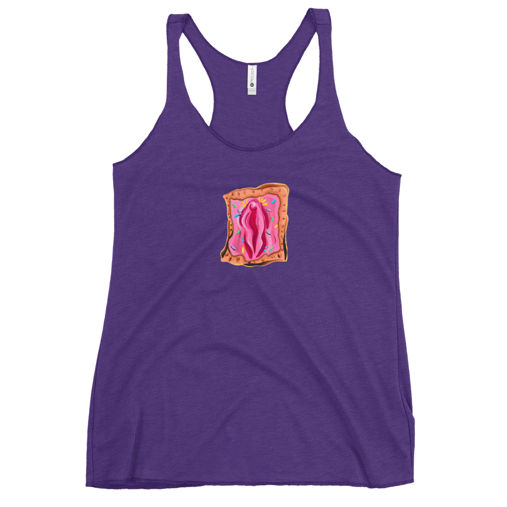 "WAP-tart" Poptart vulva- Femme Racerback Tank