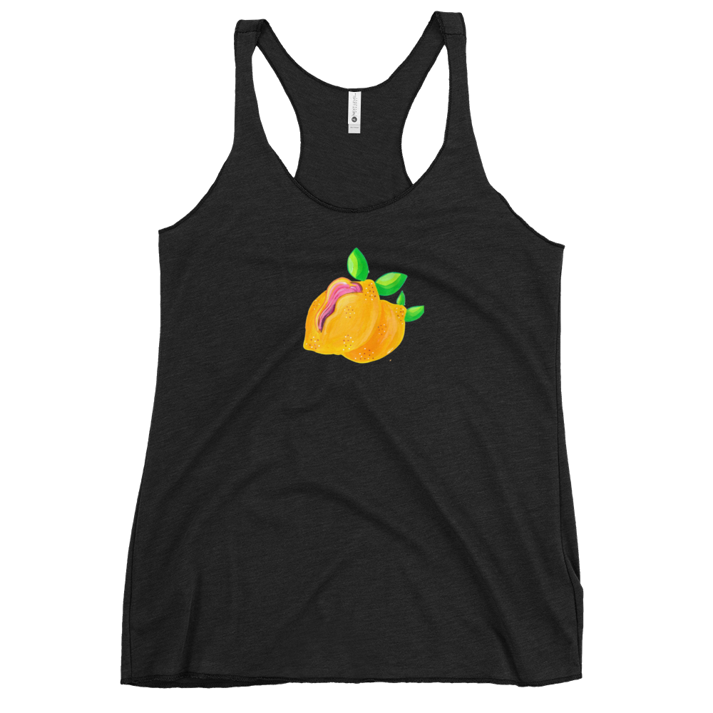 "Sour Puss" Lemon Vulva- Femme Racerback Tank