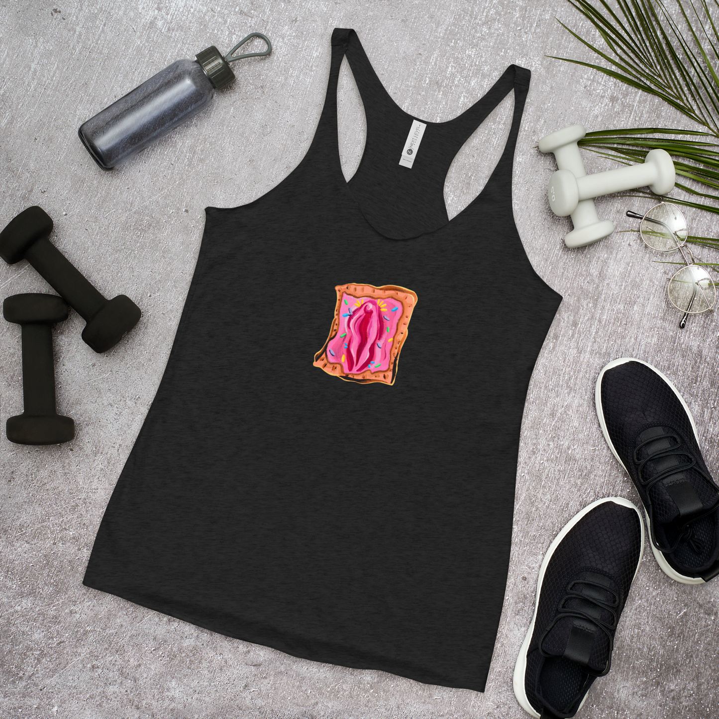 "WAP-tart" Poptart vulva- Femme Racerback Tank