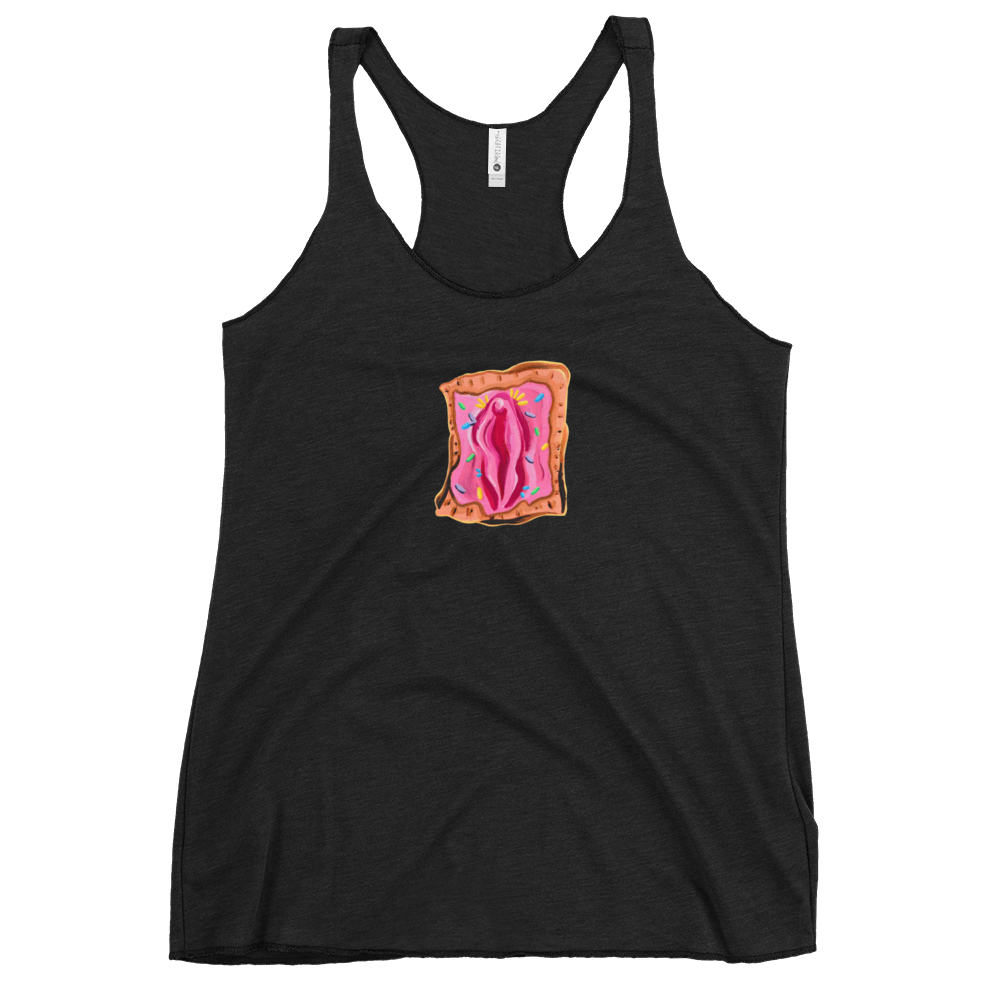 "WAP-tart" Poptart vulva- Femme Racerback Tank