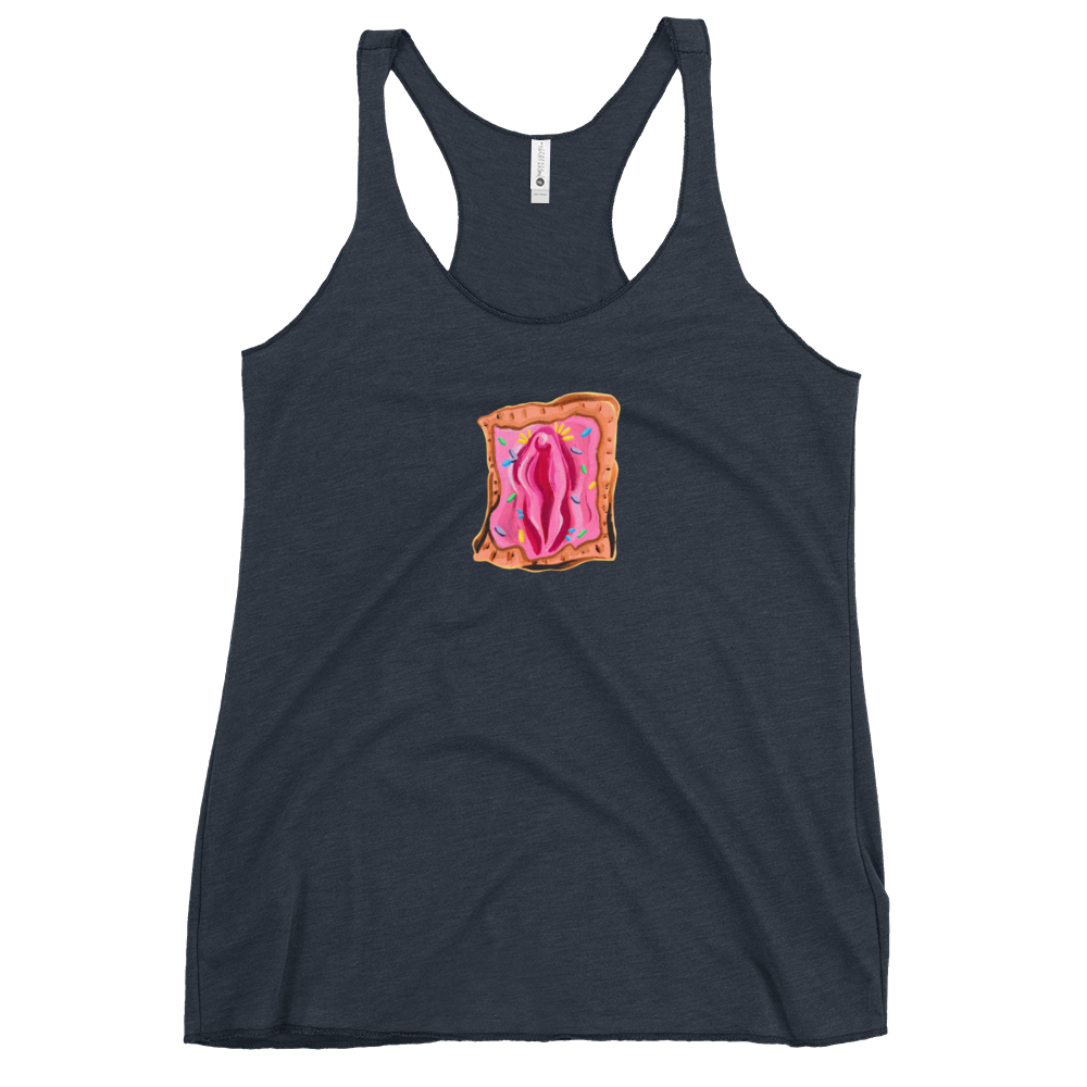 "WAP-tart" Poptart vulva- Femme Racerback Tank