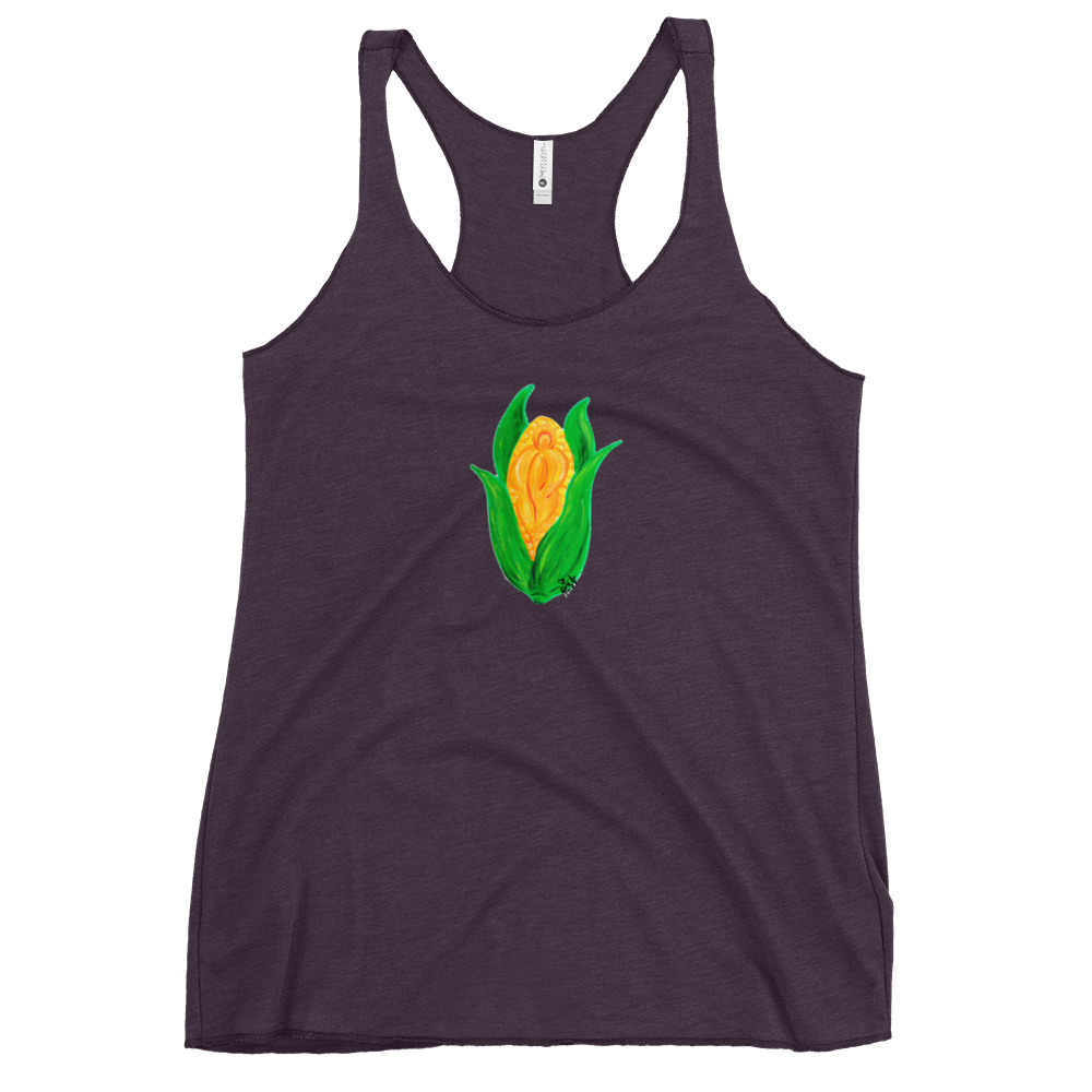"C*nt on the Cob" Corn Vulva- Femme Racerback Tank