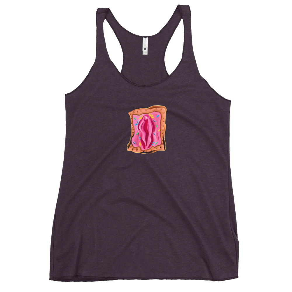 "WAP-tart" Poptart vulva- Femme Racerback Tank
