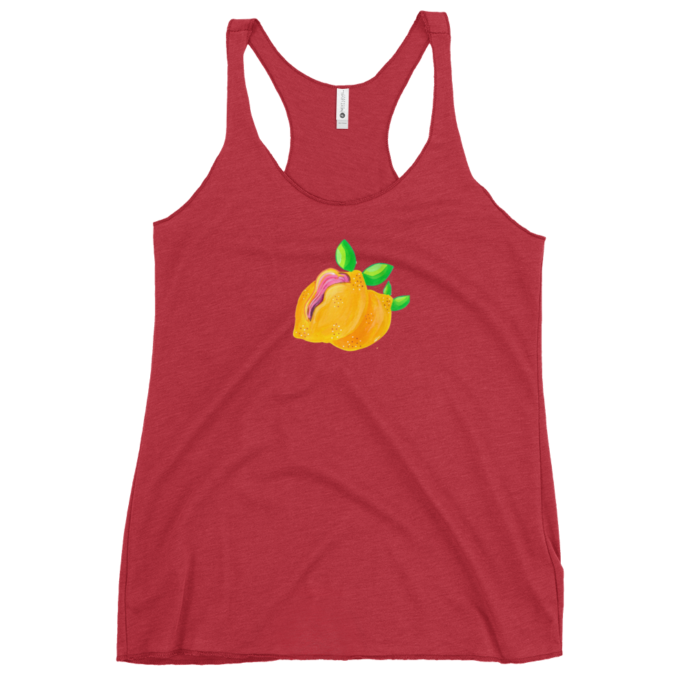 "Sour Puss" Lemon Vulva- Femme Racerback Tank