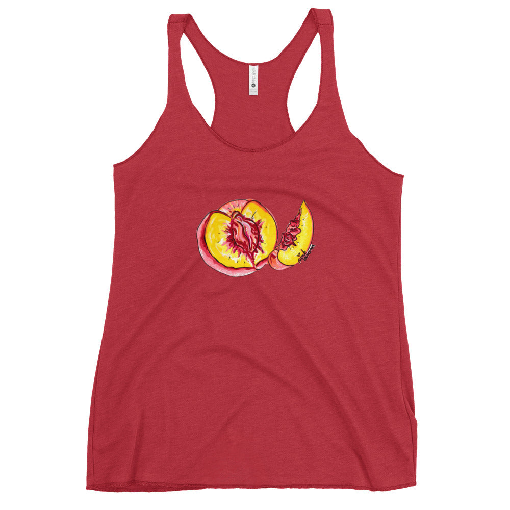 "The Perfect Peach" Peach Vulva- Femme Racerback Tank