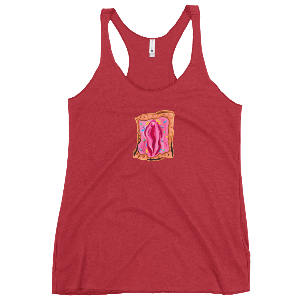 "WAP-tart" Poptart vulva- Femme Racerback Tank