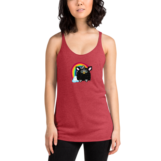 Rainbow Furby- Femme Racerback Tank