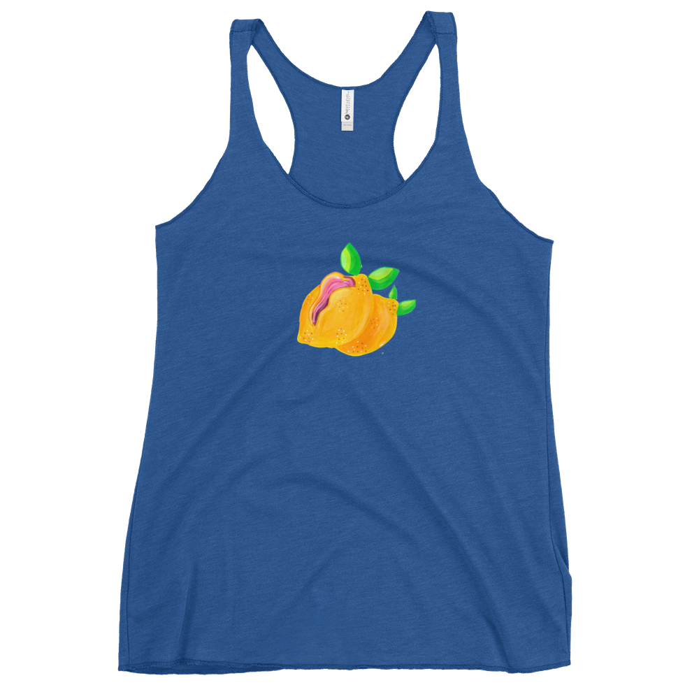 "Sour Puss" Lemon Vulva- Femme Racerback Tank