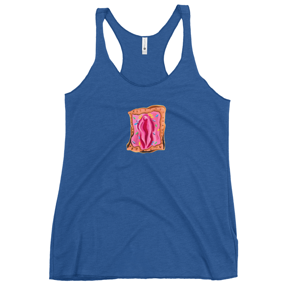 "WAP-tart" Poptart vulva- Femme Racerback Tank