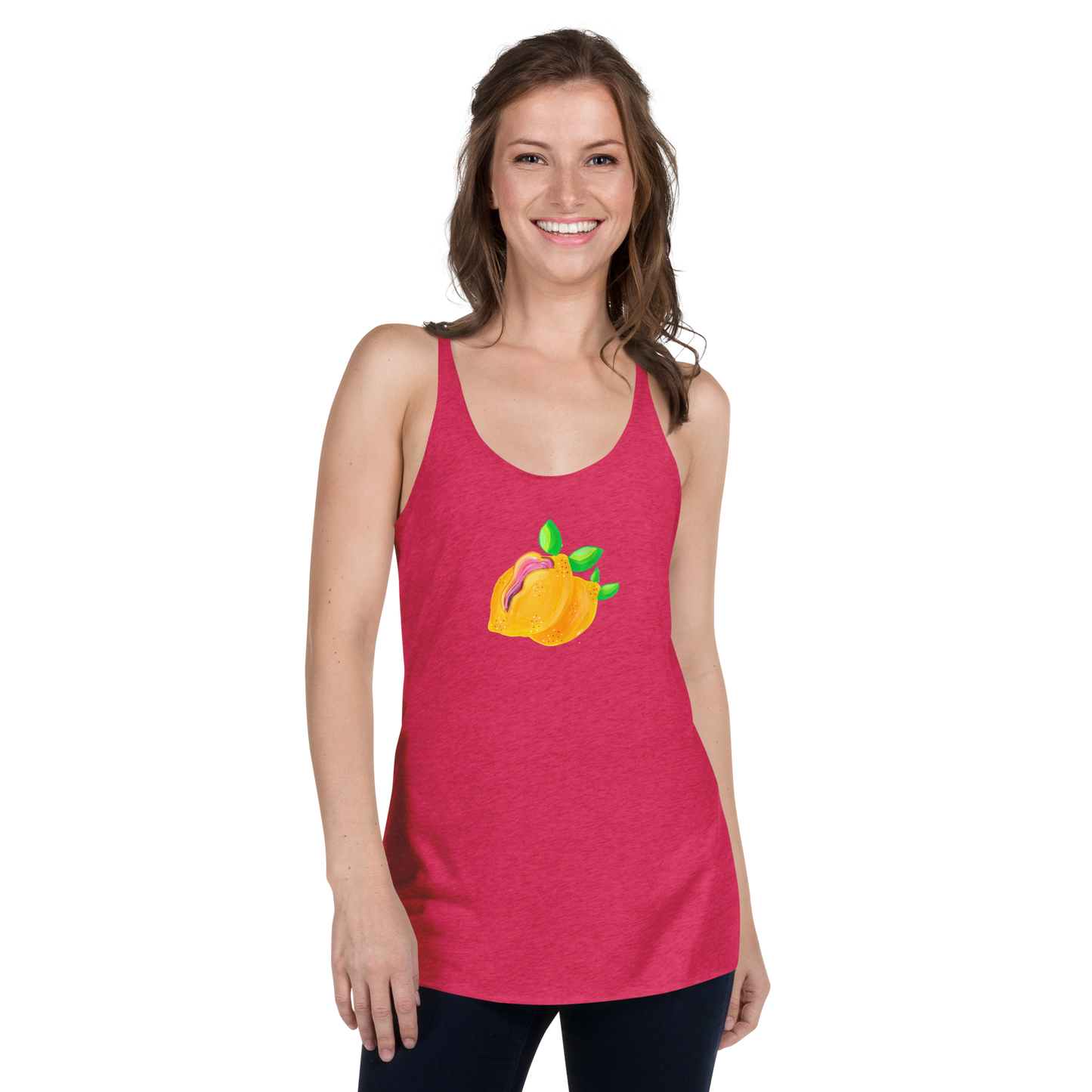 "Sour Puss" Lemon Vulva- Femme Racerback Tank
