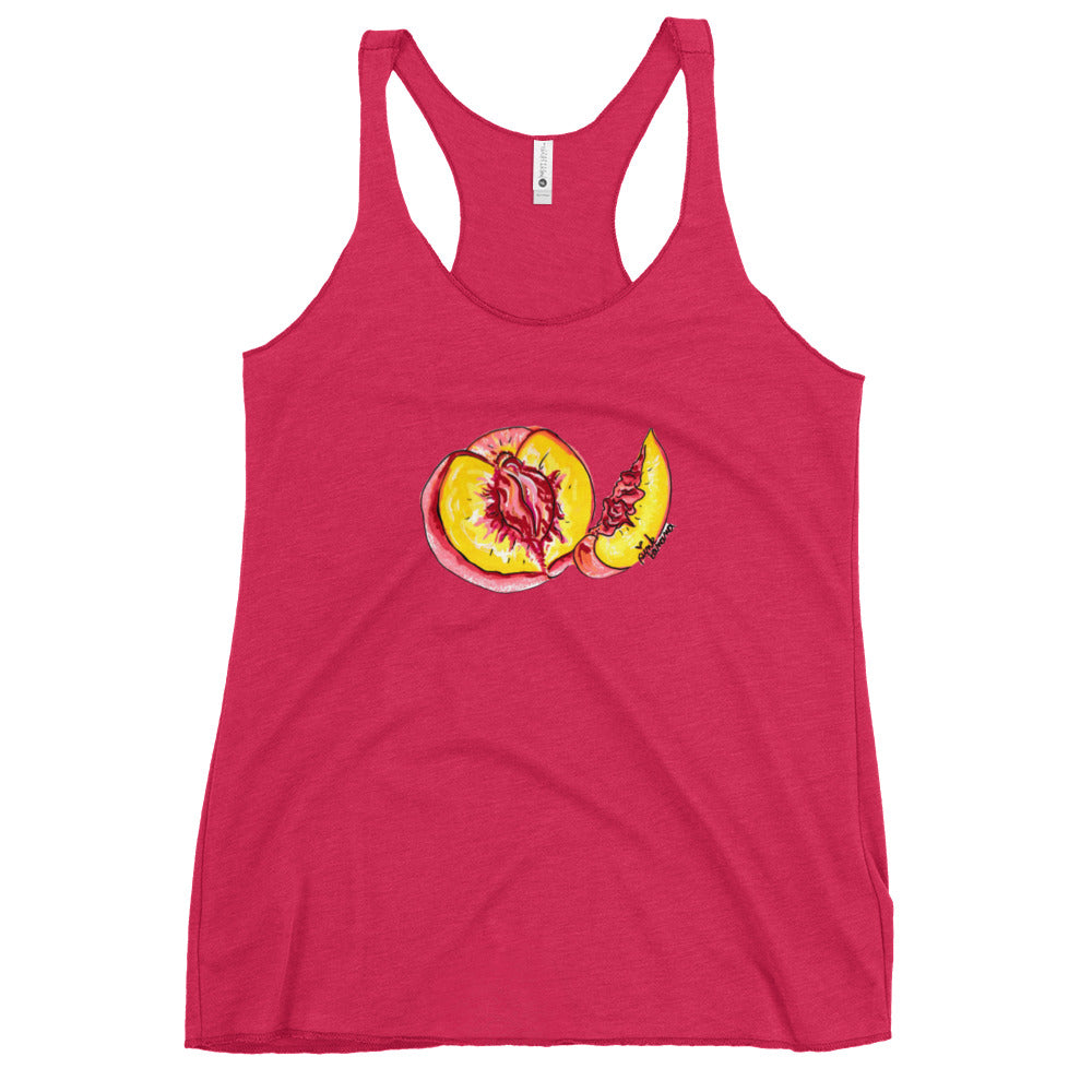 "The Perfect Peach" Peach Vulva- Femme Racerback Tank