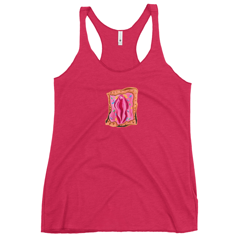 "WAP-tart" Poptart vulva- Femme Racerback Tank