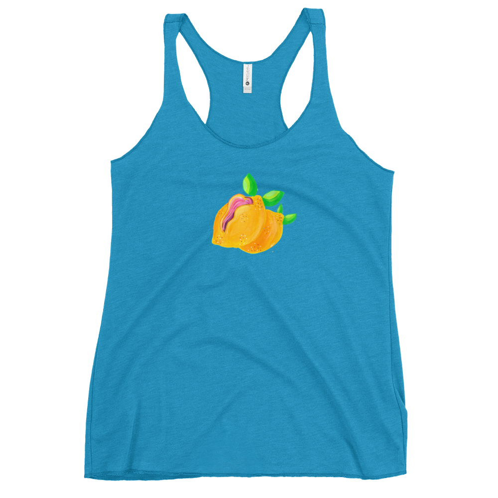 "Sour Puss" Lemon Vulva- Femme Racerback Tank