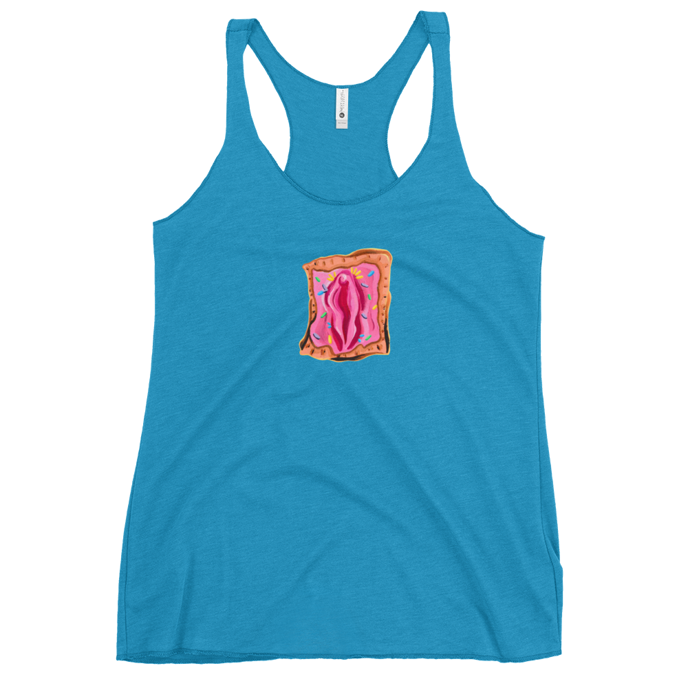 "WAP-tart" Poptart vulva- Femme Racerback Tank