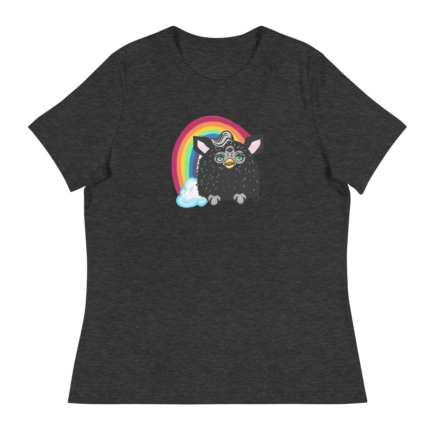 Black Furby with Rainbow Tshirt