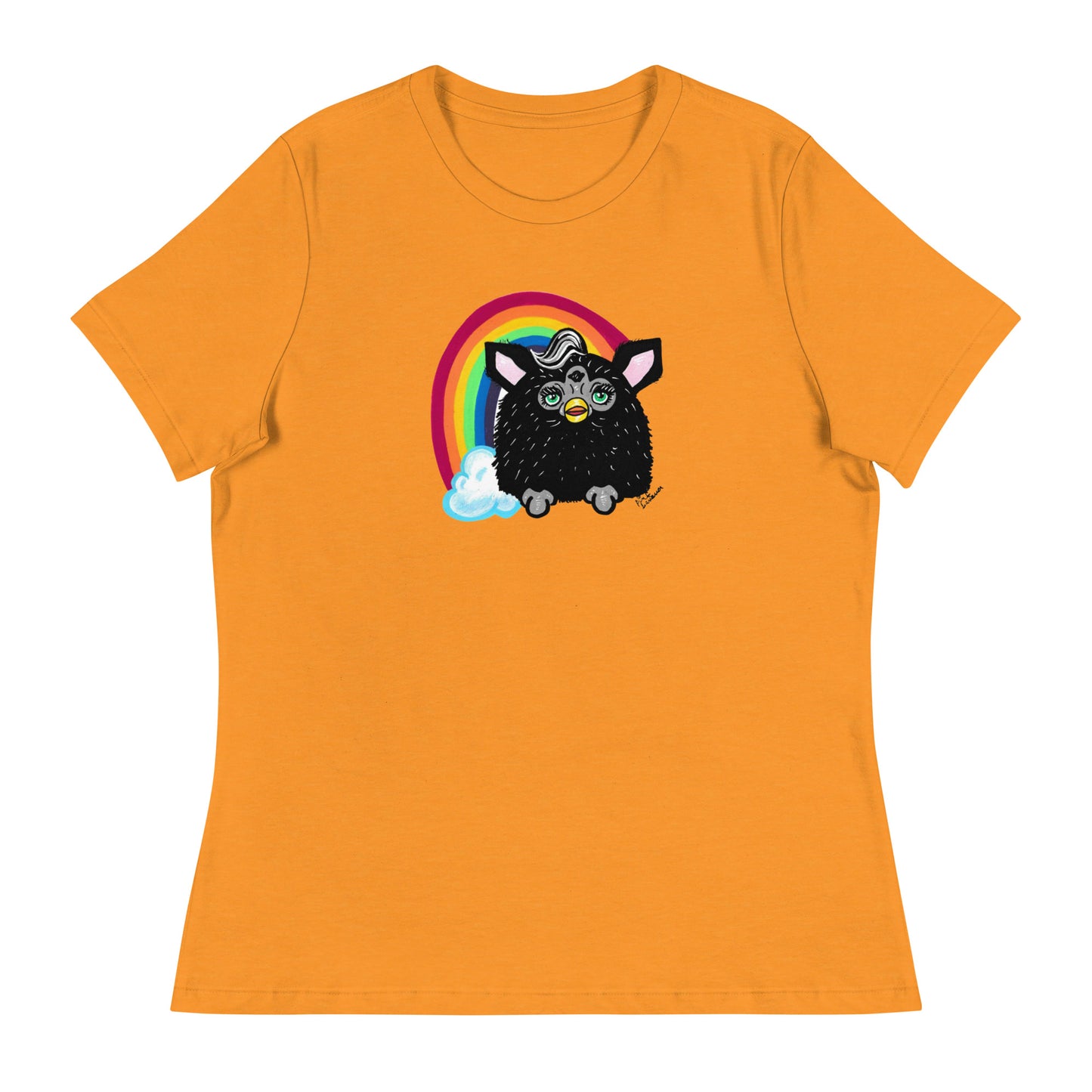 Black Furby with Rainbow Tshirt