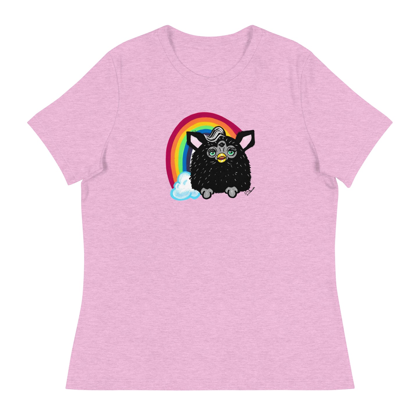 Black Furby with Rainbow Tshirt