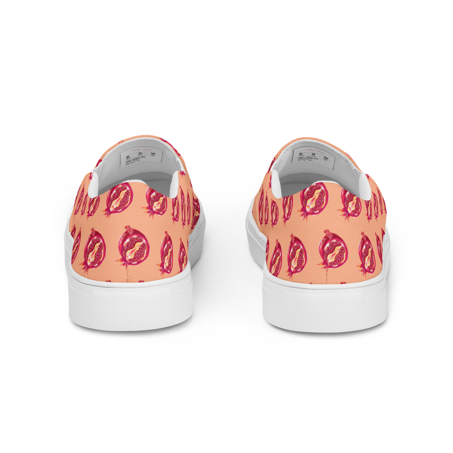 Pomegranate Vulva- Women’s slip-on canvas sneakers