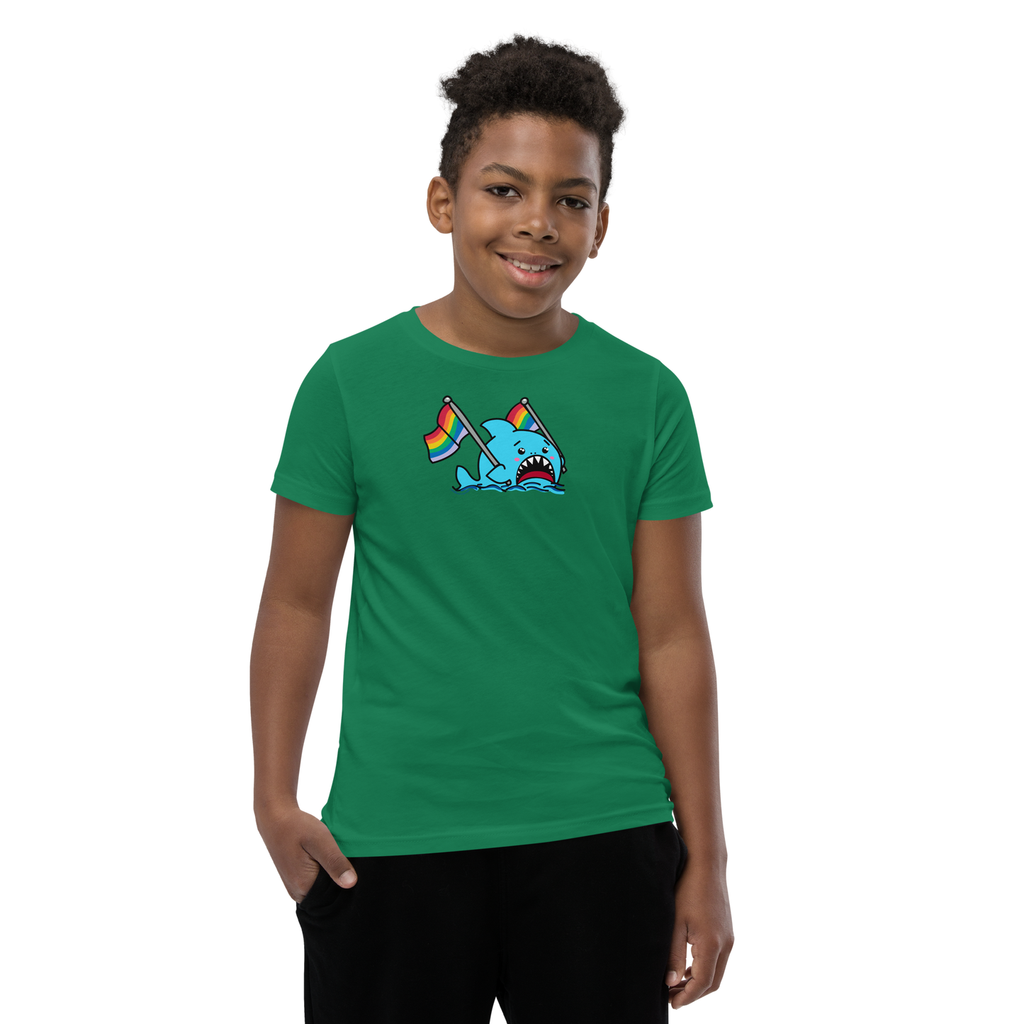 Anxious Shark Supports Pride- Youth Tshirt