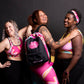 Embrace Body Love Logo Backpack- Black/Pink