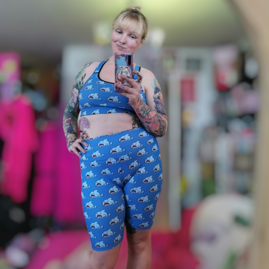 Anxious Shark- Biker Shorts